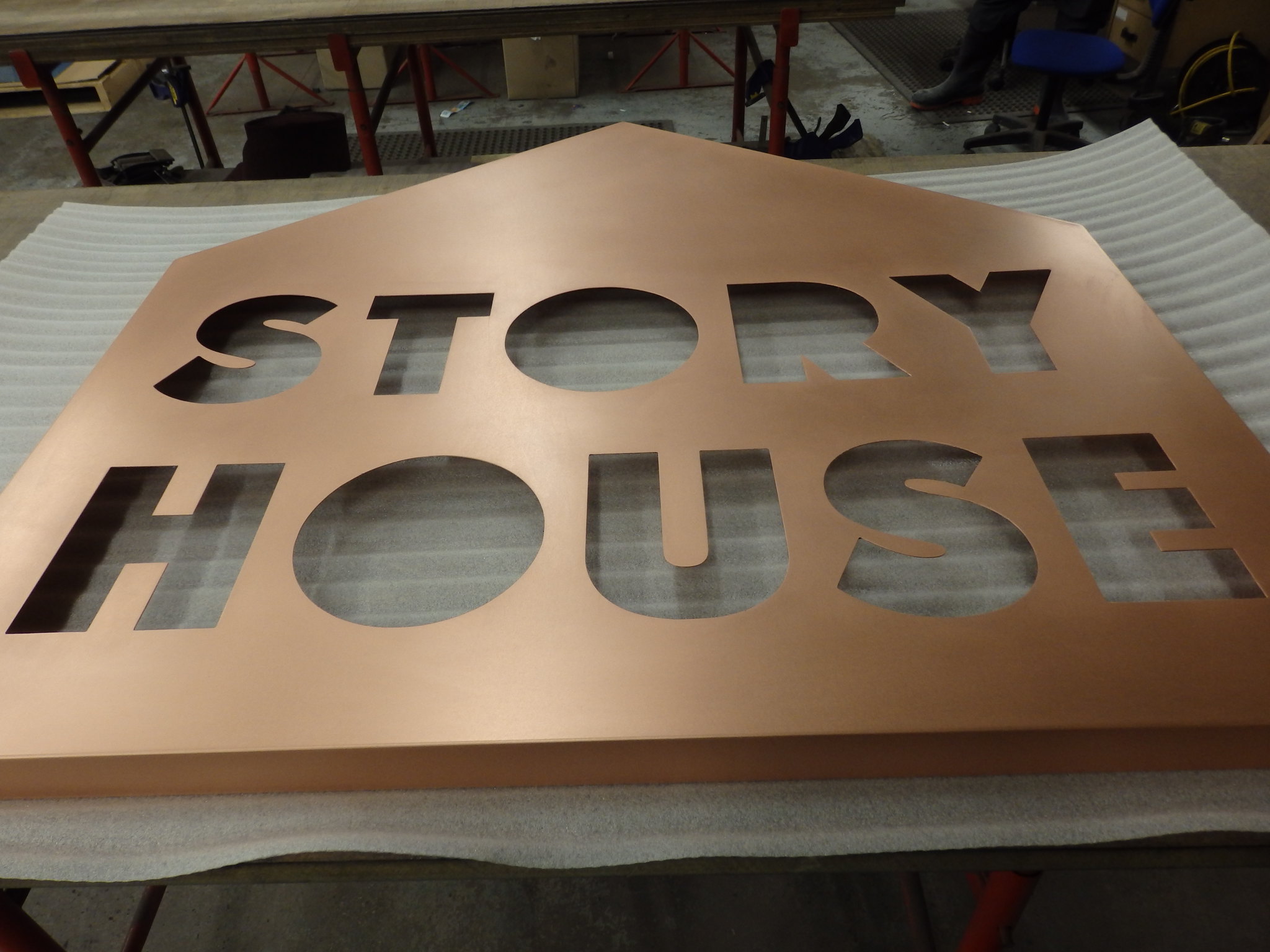 story house copper sign